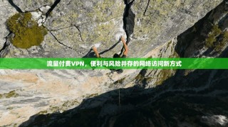 流量付费VPN，便利与风险并存的网络访问新方式