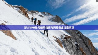 浙大VPN账号使用指南与网络安全注意事项