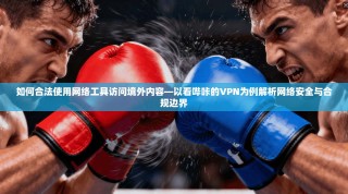 如何合法使用网络工具访问境外内容—以看哔咔的VPN为例解析网络安全与合规边界